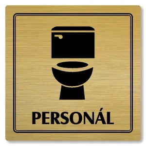 WC personál, 80x80mm, zlatá, Utah